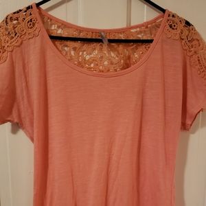 Lace back top